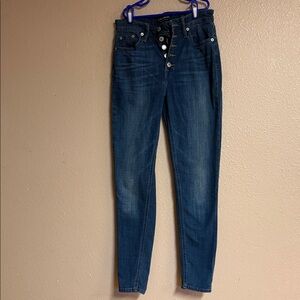 Lucky Brand Dark Blue Skinny Jeans with Button-Fly